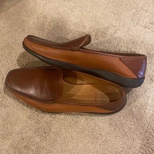 Allen Edmonds 12e men’s Conway dress loafer shoes brown 2-tone